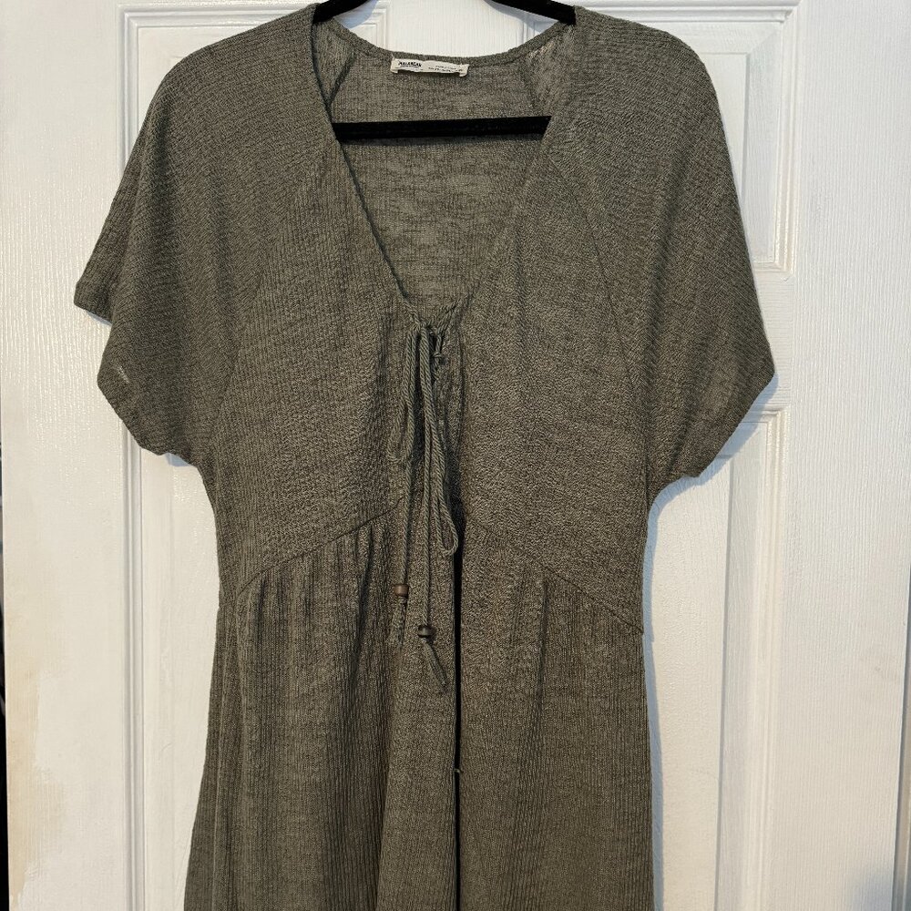Pull&Bear Women's Green Smock Dress